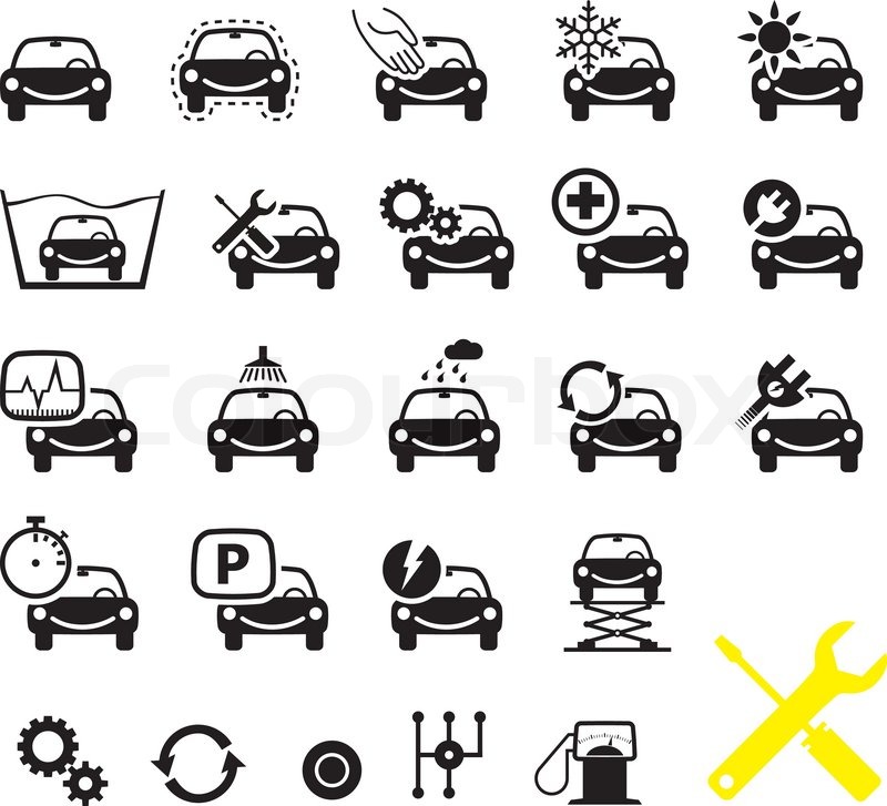 Car Service Icons, Set Stock Vector Colourbox 800x727 Car Service Icons, Set Stock Vector Colourbox