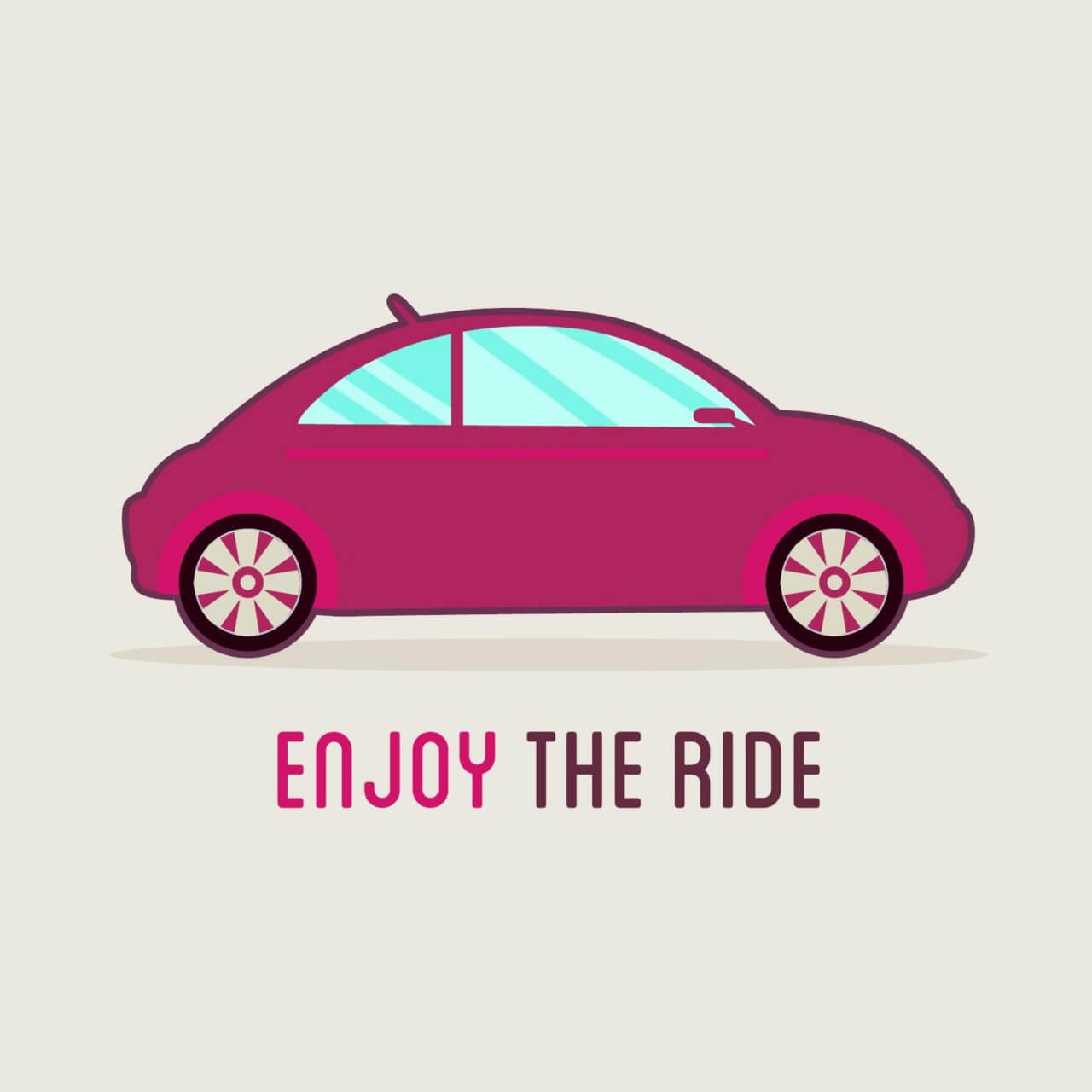 1280x1280 Free Vector Flat Car Vector Illustration