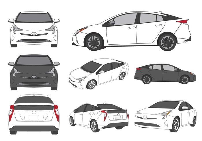 700x490 Prius Car Illustration
