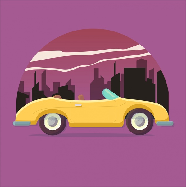 599x600 Sport Racing Car Illustration In Retro Style Free Vector In Adobe