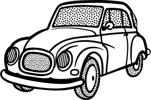 500x332 Line Art Vector Image Of Old Car