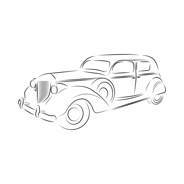 640x640 Car Line Art Design Template Vector, Car, Template, Illustration