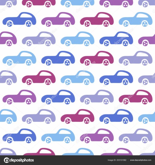500x531 Doodle Cars Background Seamless Baby Boy Pattern Vector