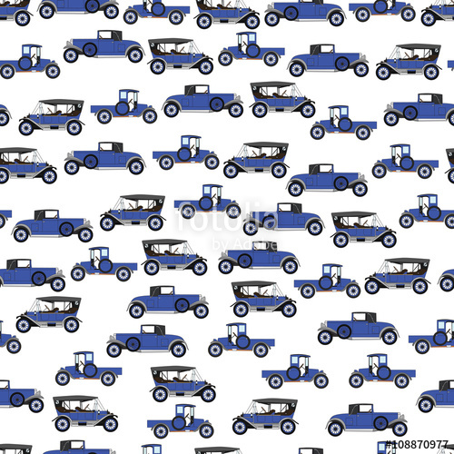 500x500 Background Blue Cartoon Retro Car Pattern Vector Retro Car Truck