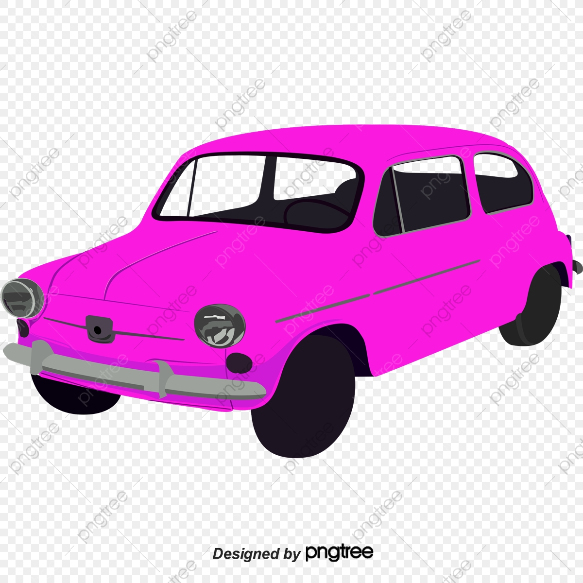 1200x1200 Hand Painted Pattern Purple Vintage Car, Pattern Vector, Vintage
