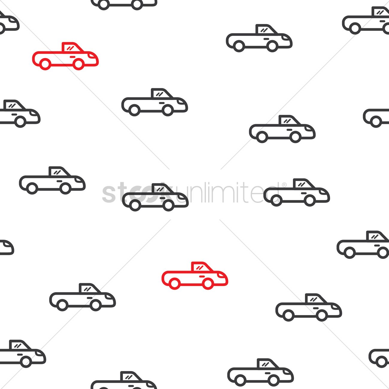 1300x1300 Car Pattern Background Vector Image