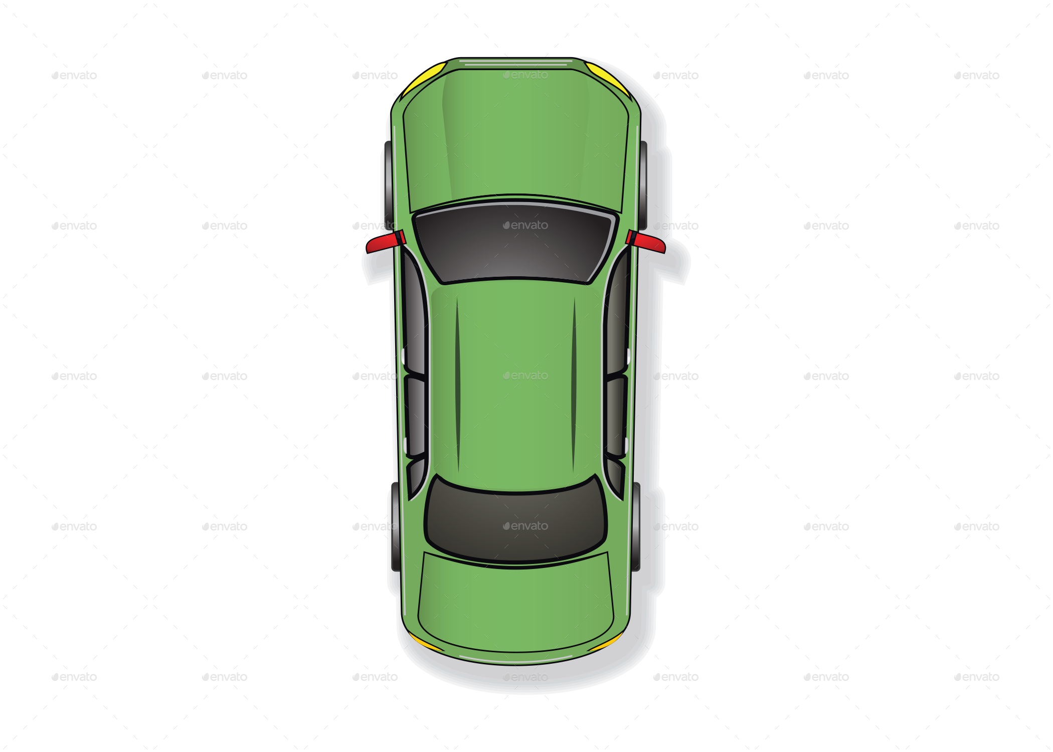 Car Plan View Vector at Vectorified.com | Collection of Car Plan View ...