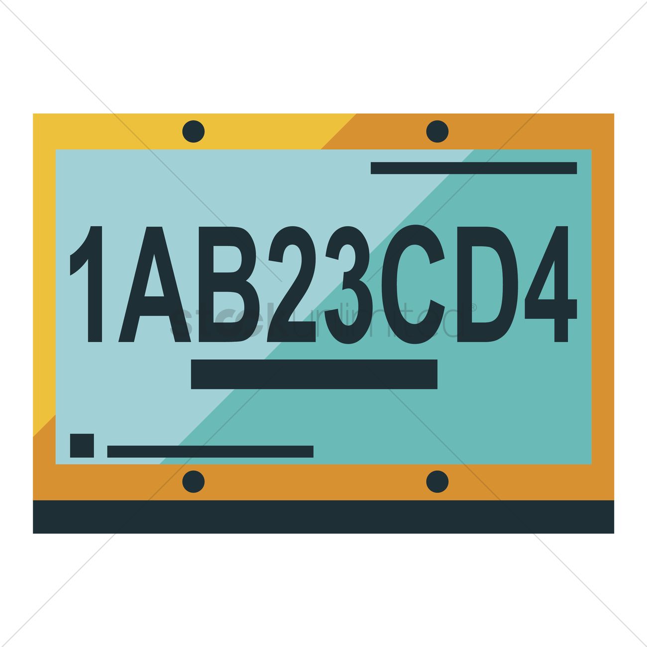 A Car Plate Vector Image 1300x1300 A Car Plate Vector Image