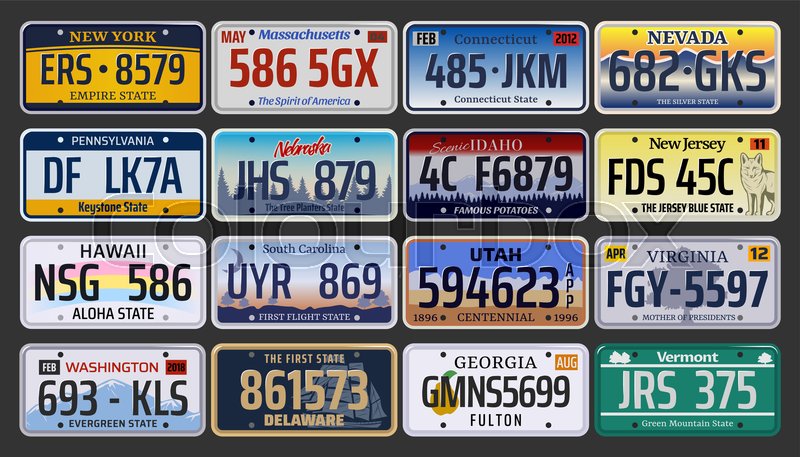 Car Numbers Or Vehicle License Plates Stock Vector Colourbox 800x457 Car Numbers Or Vehicle License Plates Stock Vector Colourbox