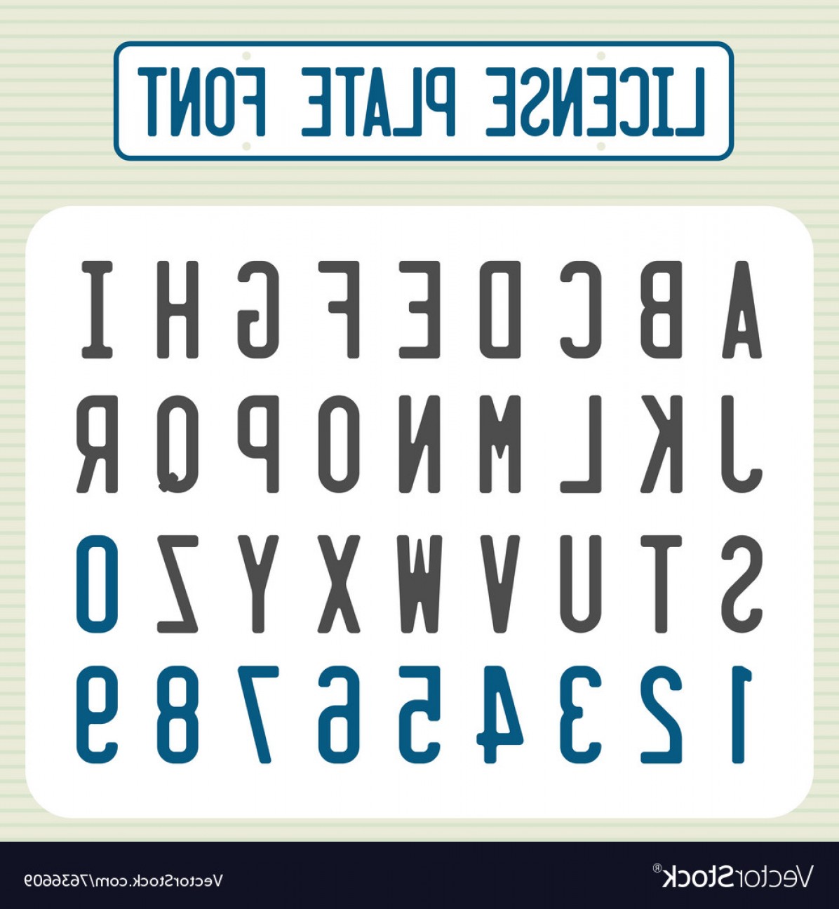 License Plate Font Car Identification Number Style Vector Soidergi 1196x1296 License Plate Font Car Identification Number Style Vector Soidergi