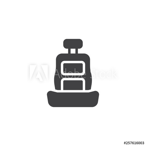 500x500 Car Seat Vector Icon Filled Flat Sign For Mobile Concept And Web