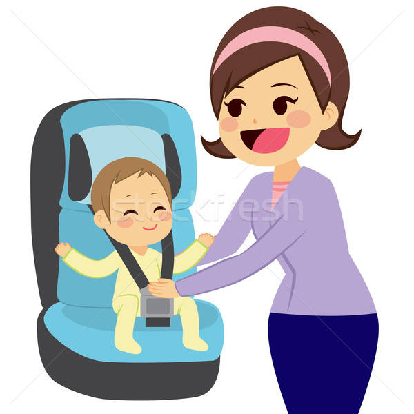 600x600 Baby On Car Seat Vector Illustration Kakigori