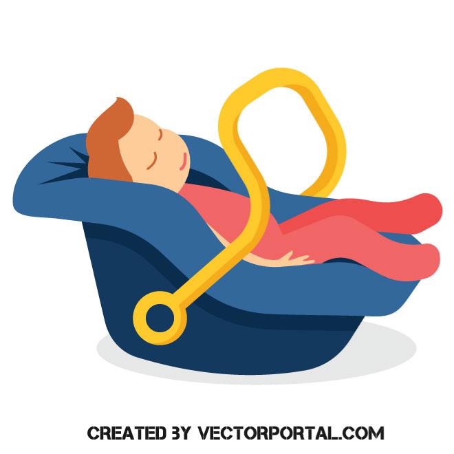 660x660 Baby Car Seat Vector Clip Art