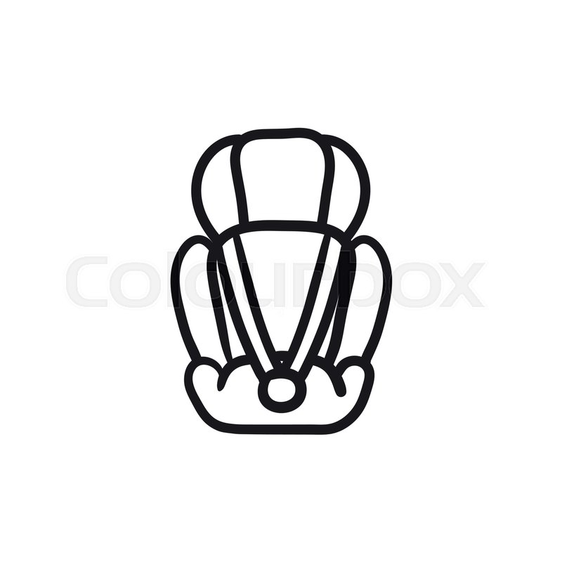 800x800 Baby Car Seat Vector Sketch Icon Stock Vector Colourbox