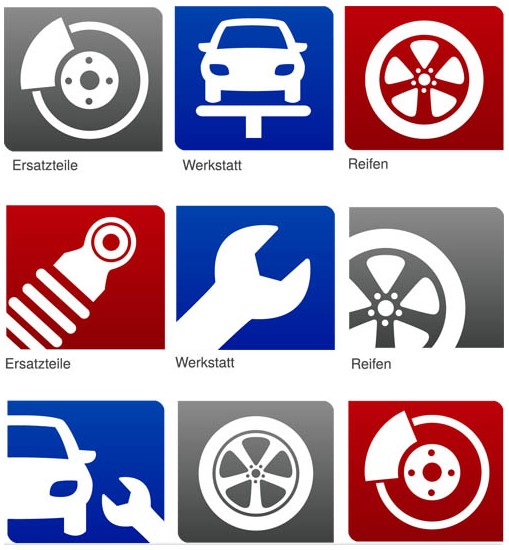 509x550 Car Service Icons Vector Free Download