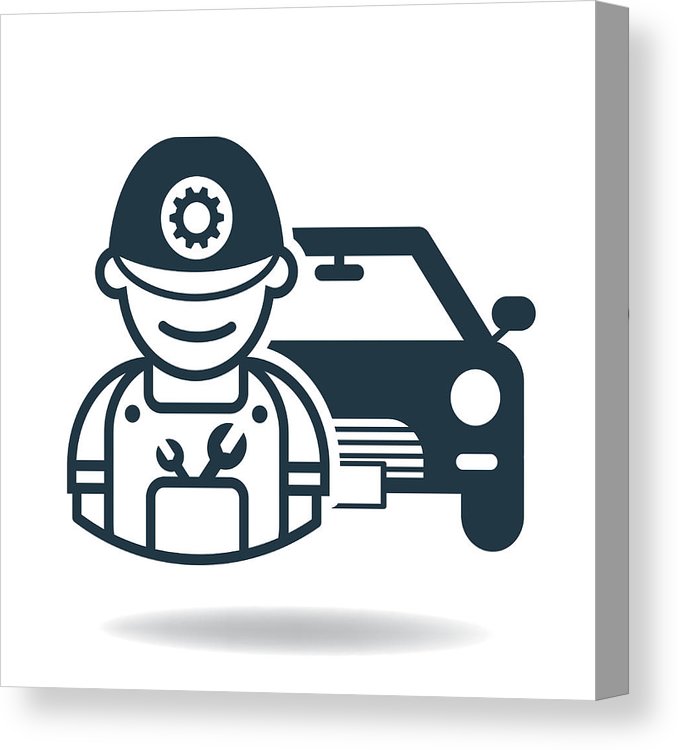 678x750 Car Service Maintenance Icon Vector Canvas Print Canvas Art