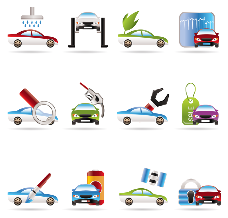 800x765 Car Services Vector Icons