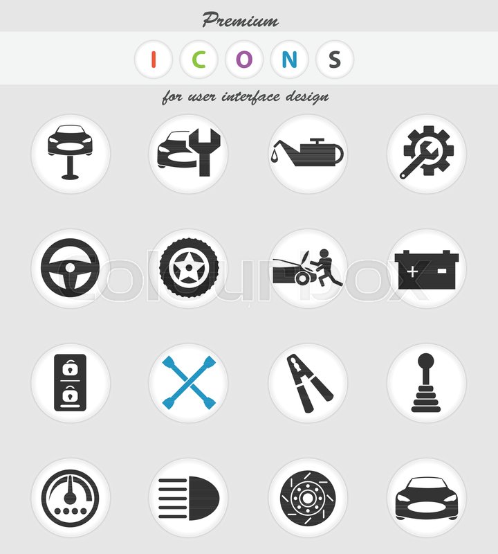 720x800 Car Service Vector Icons For User Stock Vector Colourbox