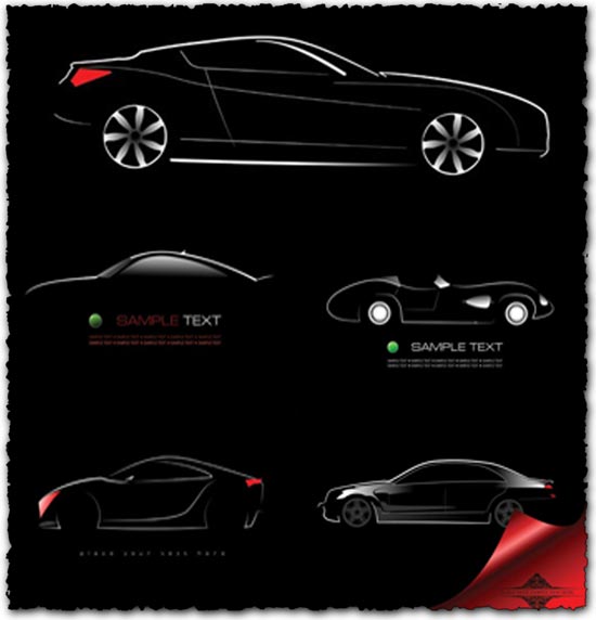 550x572 Concept Car Shapes Vectors