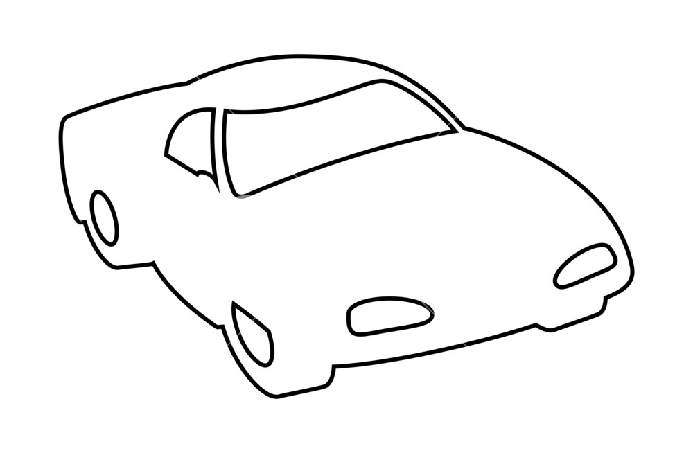 1000x654 Modern Sports Car Vector Shape Royalty Free Stock Image