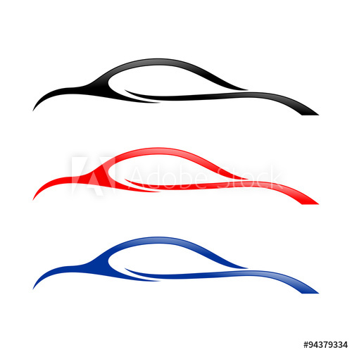 500x500 Multi Colored Abstract Car Shape