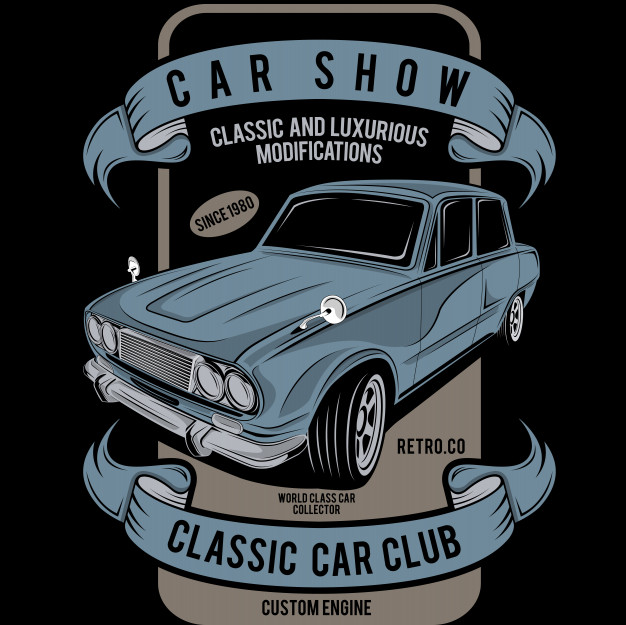 626x625 Car Show Classic Modifications Vector Premium Download