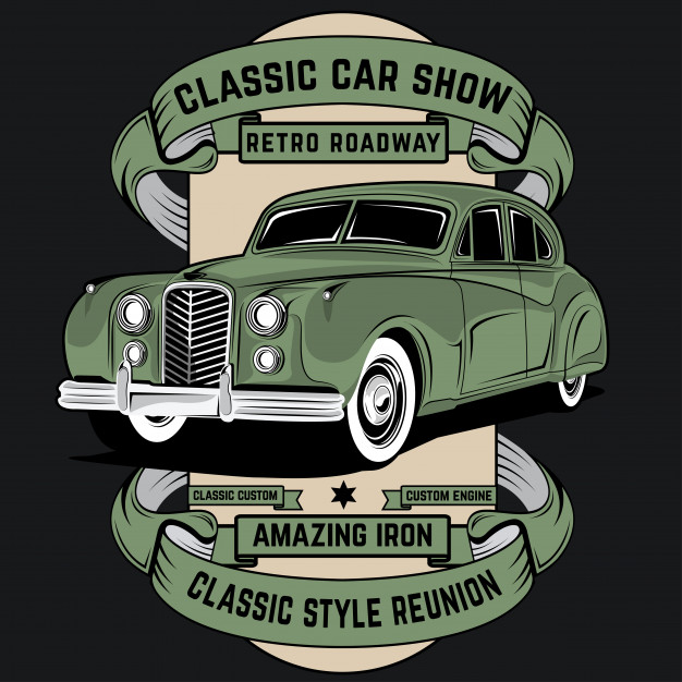 626x626 Classic Car Show Vector Premium Download