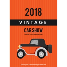 230x230 Vintage Car Show Poster