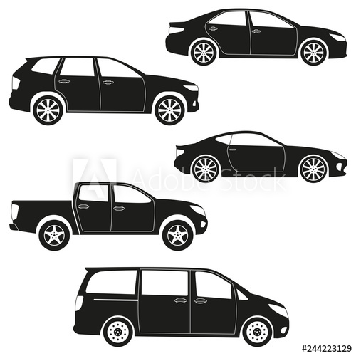 Cars Icon Set Sedan, Suv, Van, Pickup, Coupe, Sport Car Side 500x500 Cars Icon Set Sedan, Suv, Van, Pickup, Coupe, Sport Car Side