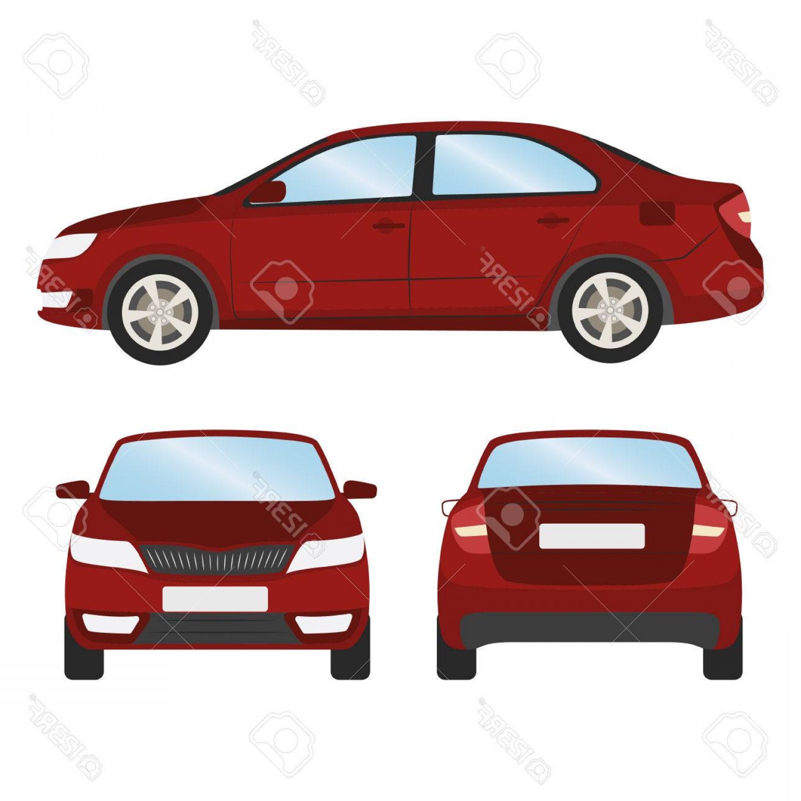 Photostock Vector Car Vector Template On White Background Front 1560x1560 Photostock Vector Car Vector Template On White Background Front