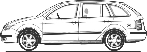 Car Side View Free Vector Download 600x214 Car Side View Free Vector Download