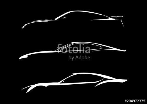 500x354 Cars Silhouette On Black Background Stock Image And Royalty Free