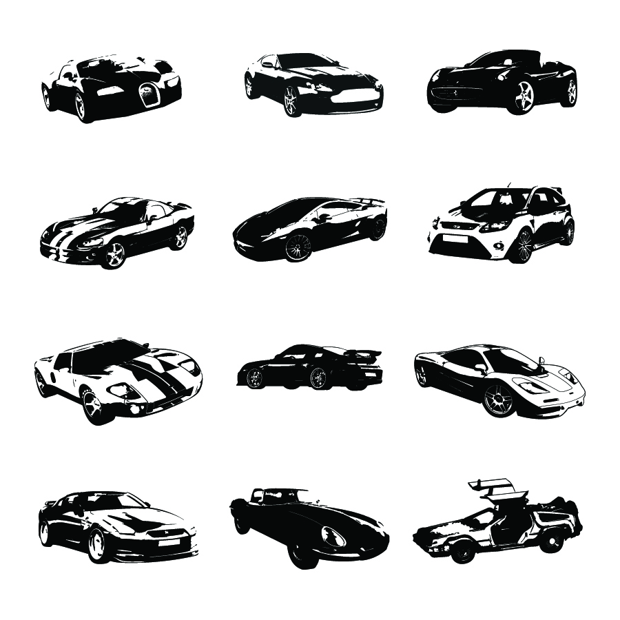 900x900 Free Vector Silhouettes Of Sports Cars Ian Barnard