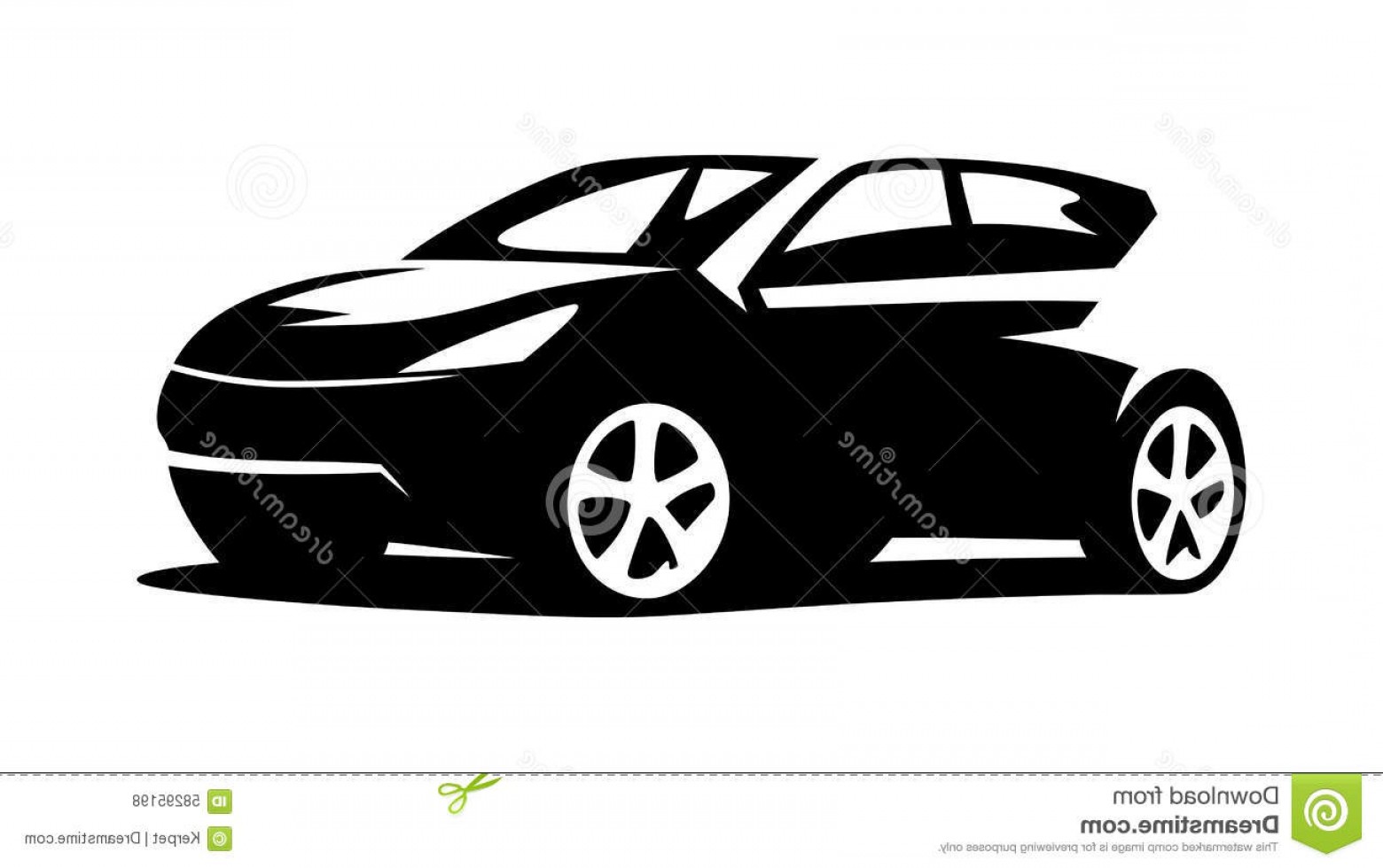 1560x980 Stock Illustration Modern Car Silhouette Vector Side View Image