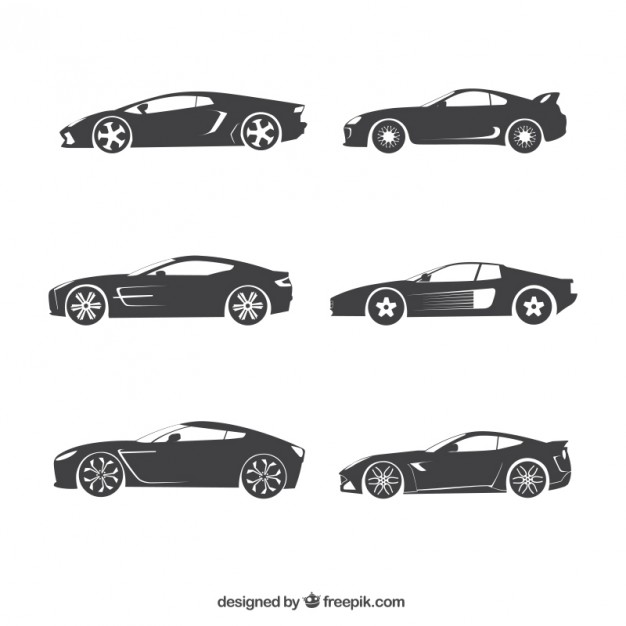 Car Silhouettes Collection Vector Free Download 626x626 Car Silhouettes Collection Vector Free Download