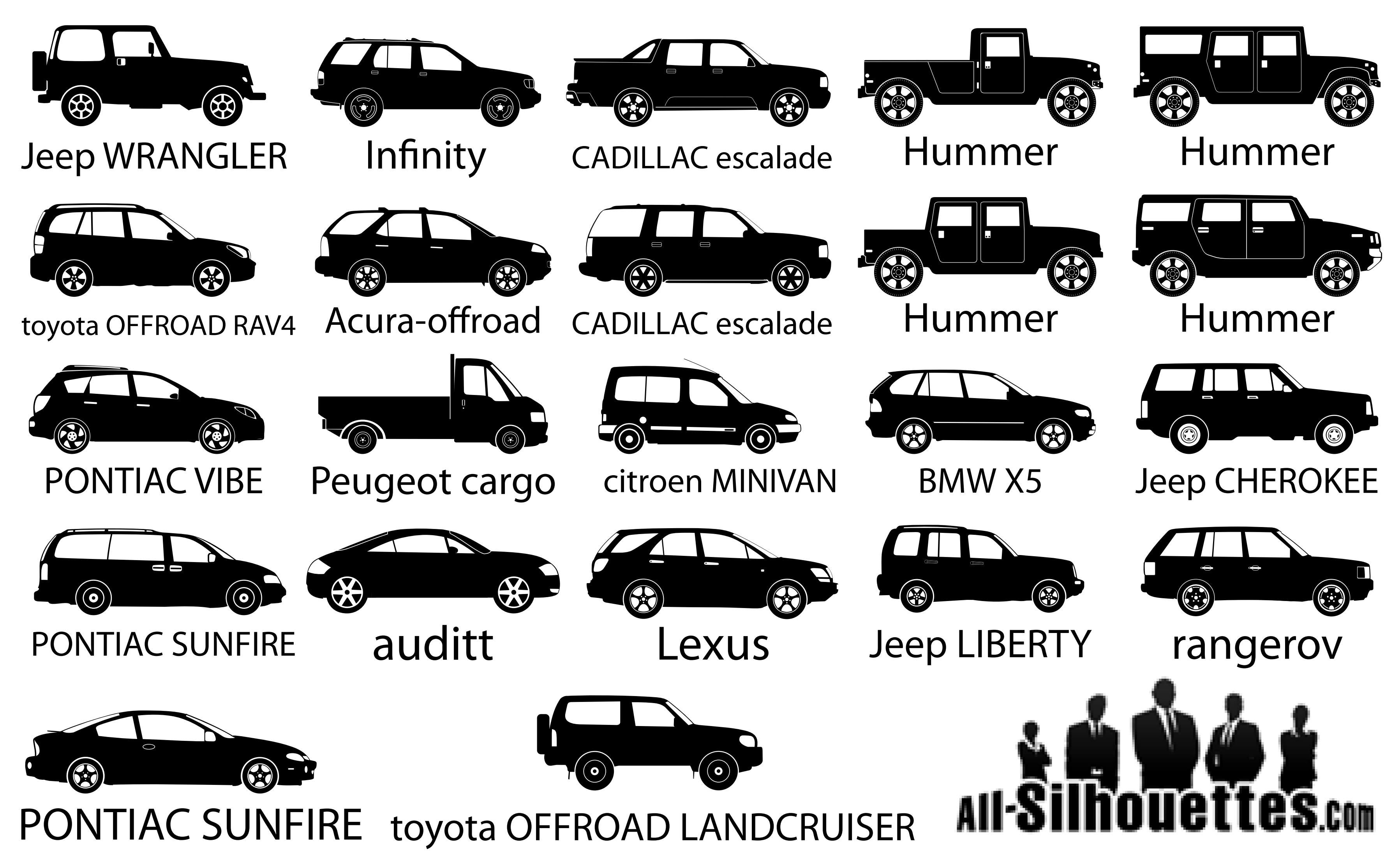 Detailed Cars Silhouette, Transport Vector Free Download, Logo 3594x2213 Detailed Cars Silhouette, Transport Vector Free Download, Logo