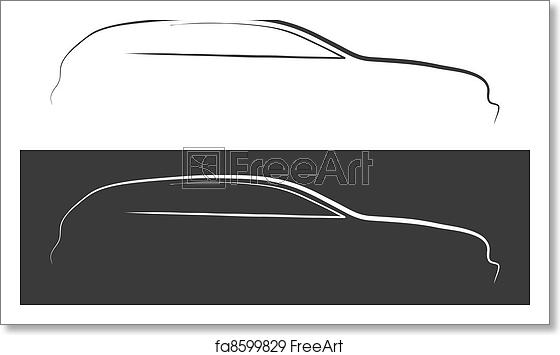 Free Art Print Of Vector Illustration Of Car Silhouette Freeart 560x355 Free Art Print Of Vector Illustration Of Car Silhouette Freeart