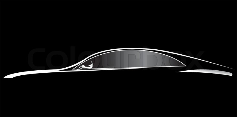 Modern Car Silhouette Stock Vector Colourbox 800x396 Modern Car Silhouette Stock Vector Colourbox