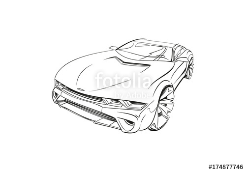 500x350 Car Concept Car Sketch Vector Hand Drawn Autodesign Automobile