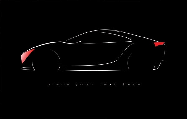 600x381 Car Sketch Black Silhouette Design Free Vector In Encapsulated