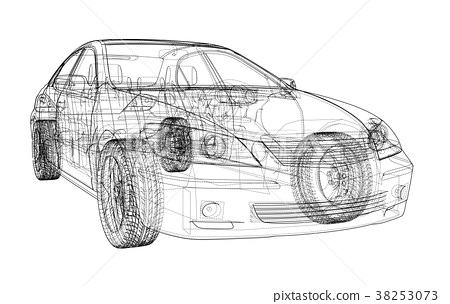 450x304 Car Sketch Vector