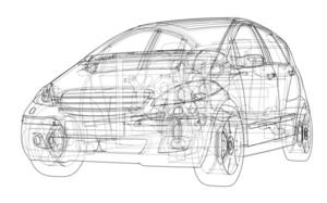 300x187 Car Sketch Vector Vector
