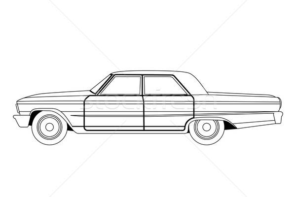 600x400 Old Car Sketch Vector Illustration Volodymyr Vechirnii