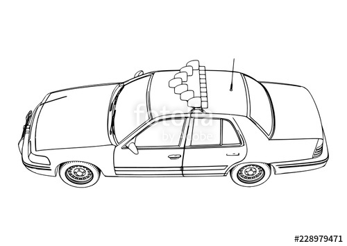 500x354 Police Car Sketch Vector Stock Image And Royalty Free Vector