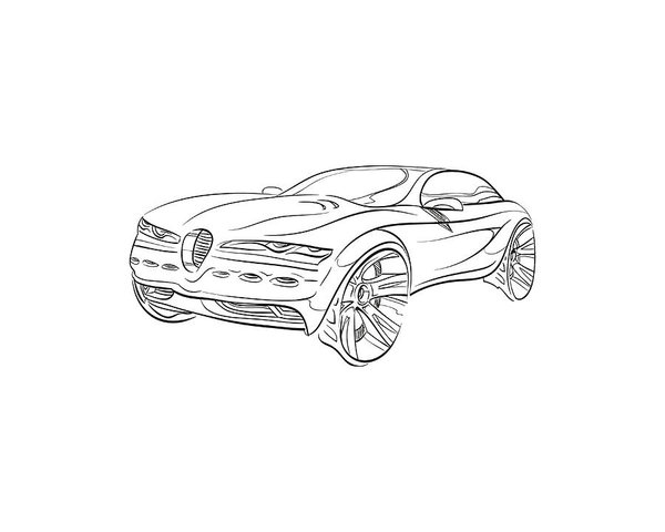 600x480 Car Concept Car Sketch Vector Hand Drawn Autodesign Art Print