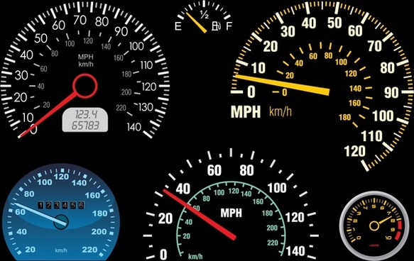 583x368 Car Speed Meter Free Vector Download