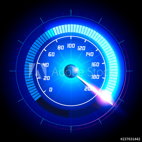 500x500 Vector Illustration Car Speedometer Dashboard Icon Speed Meter