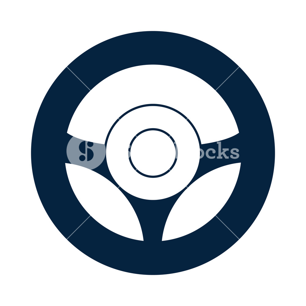 Car Steering Wheel Symbol Blue Icon Vector Illustration Graphic 1000x1000 Car Steering Wheel Symbol Blue Icon Vector Illustration Graphic