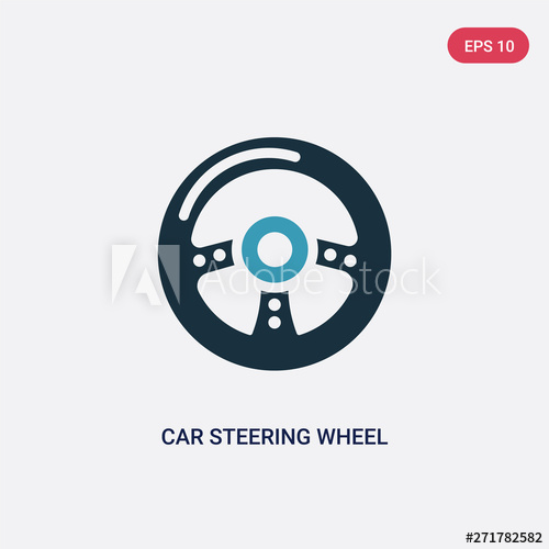 Two Color Car Steering Wheel Vector Icon From Mechanicons Concept 500x500 Two Color Car Steering Wheel Vector Icon From Mechanicons Concept