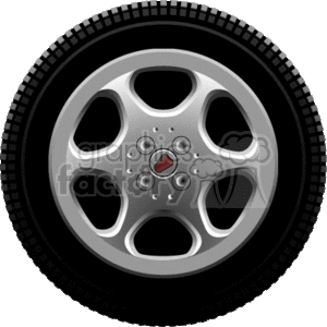 300x300 Car Tire On A Rim Clipart Royalty Free Gif, Clipart
